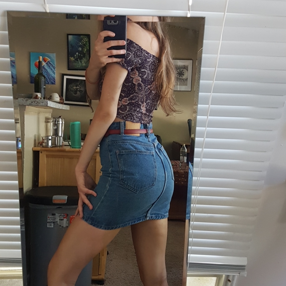 Pull and bear jean skirt